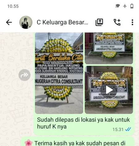 Pengiriman Papan Bunga Duka Taman Suropati